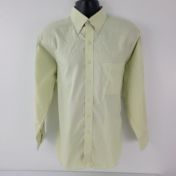 Jos A Bank Dress Shirt travelers button down M Green K60 - Picture 1 of 9